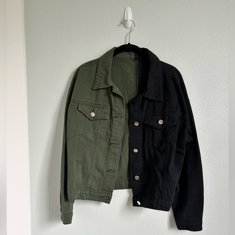 Two tone denim jacket